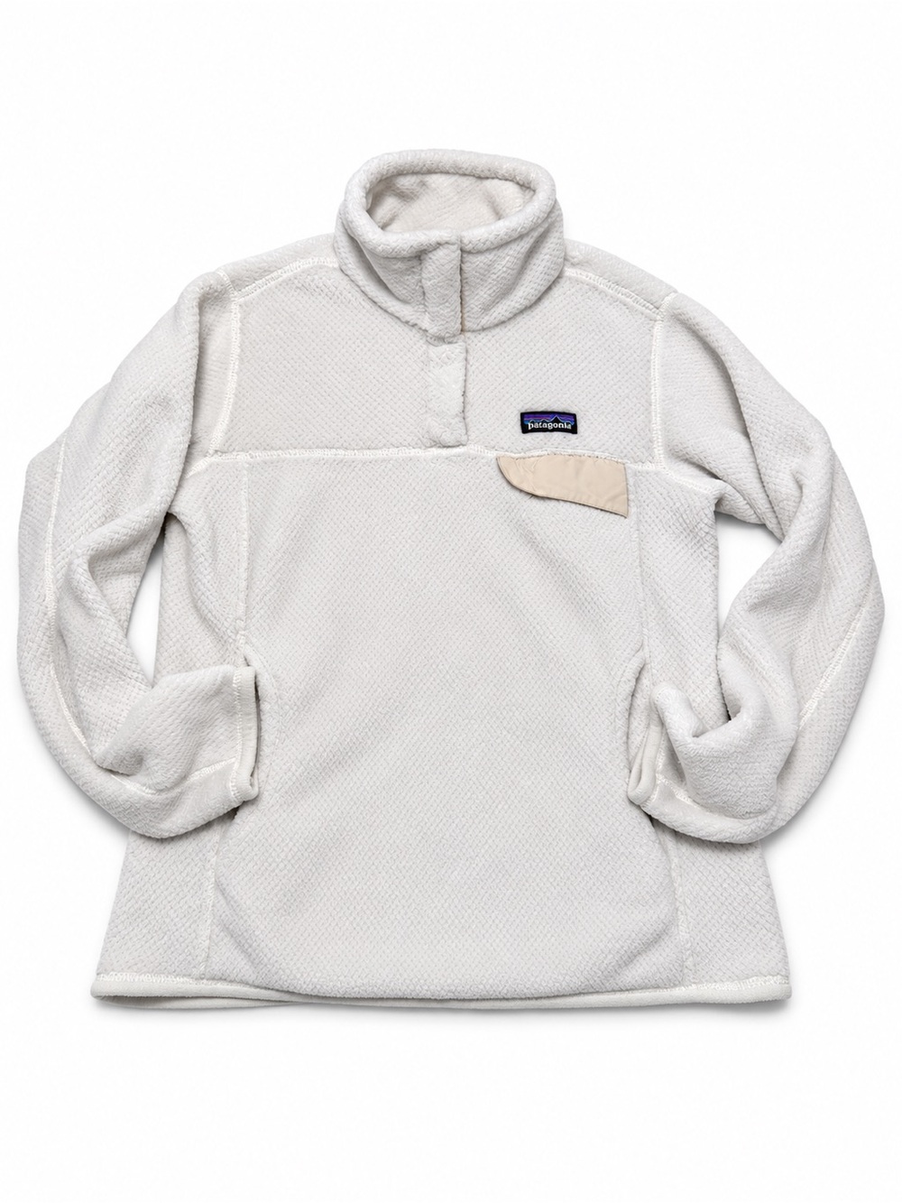 Patagonia Women’s Medium White Synchilla Fleece Snap-T Pullover